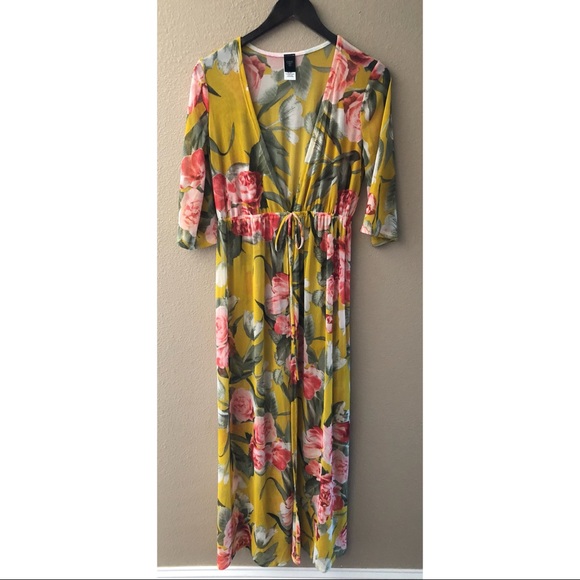 Floral print duster kimono ONE SMALL LEFT - Picture 2 of 5